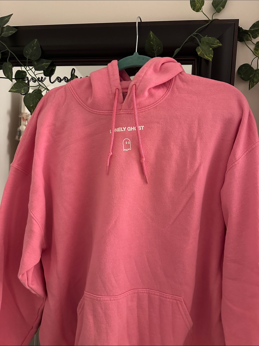 Pink Lonely Ghost Hoodie